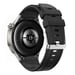 Bracelet en silicone incurvé compatible avec Huawei GT6 Pro avec boucle argentée - Bracelet de remplacement Black