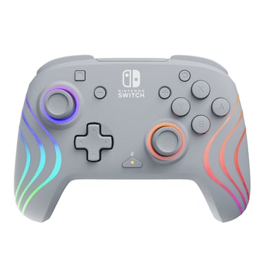 PDP Afterglow Wave USB Manette de jeu Nintendo Switch, Nintendo Switch OLED, Gris