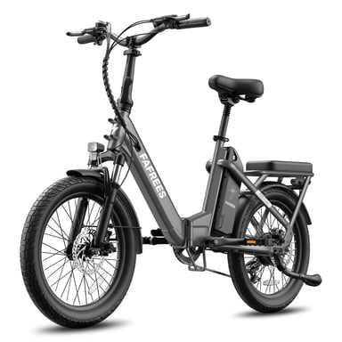 Vélo électrique flexible FAFREES F20 - Moteur 250 W, batterie 36 V 20 Ah, autonomie de 75 à 100 km, freins à disque mécaniques - Noir anthracite