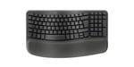 Logitech Wave Keys, teclado ergonómico inalámbrico con reposamanos acolchado, escritura cómoda y natural, Easy-Switch, Bluetooth, Logi Bolt, multisist