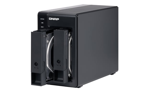 QNAP TR-002 caja para disco duro externo Carcasa de disco duro/SSD Negro 2.5/3.5''