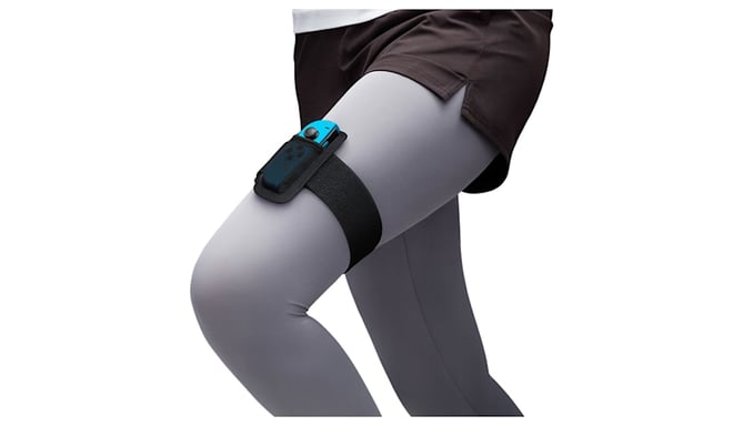 Nintendo Leg Strap Fibra di cotone, elastan, nylon, poliestere Nero