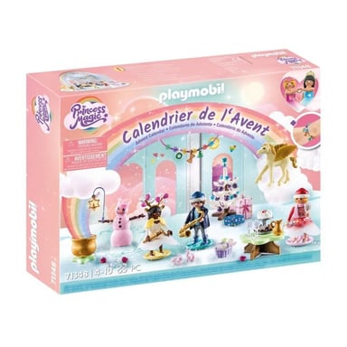 PLAYMOBIL 71348 Calendrier de l'Avent - Arc-en-ciel- La magie de Noël - 24 cases a ouvrir- pour attendre Noël