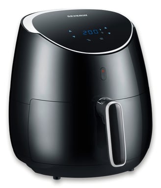 Severin FR 2445 friteuse Unique 5 L Autonome 2000 W Friteuse d'air chaud Noir, Métallique, Argent