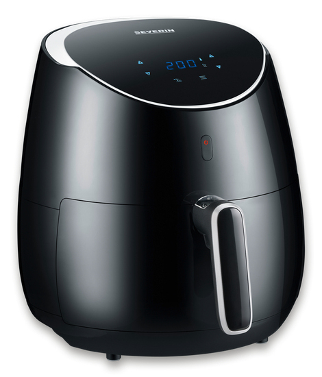 Severin FR 2445 friteuse Unique 5 L Autonome 2000 W Friteuse d'air chaud Noir, Métallique, Argent - Neuf