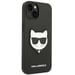 Funda Karl Lagerfeld para iPhone 14 Plus 6.7'' rígida negra Saffiano Choupette Head Patch