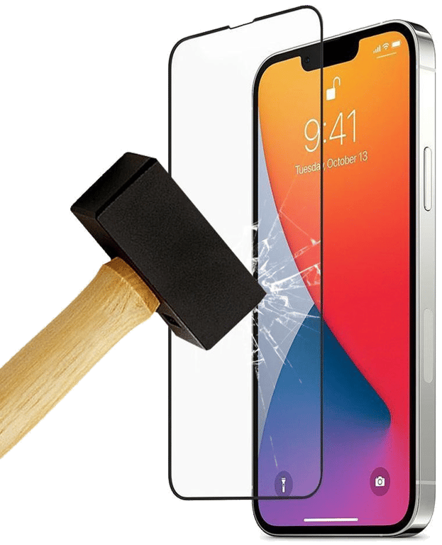 Film verre trempé 4D Noir compatible Apple iPhone 13