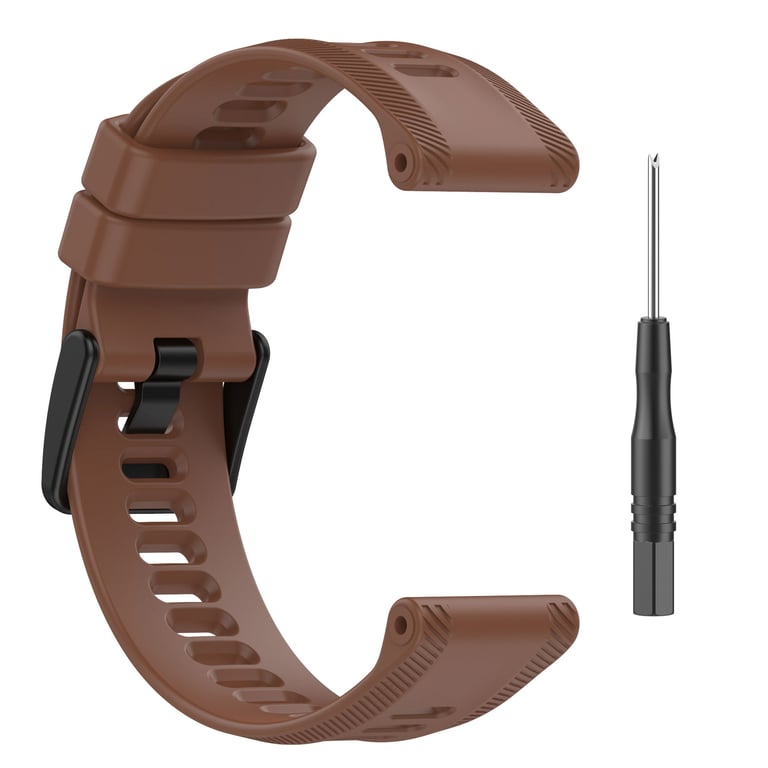 INF Bracelet de montre en silicone pour Garmin Forerunner 265/965 Brown - Neuf Marron - vue 2