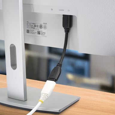 StarTech.com Cable de 15cm de Extensión Alargador HDMI 2.0 de Alta Velocidad con Ethernet - Extensor de Puertos - Cable para Conservar Puertos de Cone