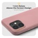 Moozy Minimalist Series Coque en silicone pour iPhone 11, Rose Beige – Finition mate fine et souple en TPU