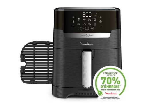 Moulinex EZ505810 freidora Única 4,2 L Autónoma 1550 W Freidora de aire caliente Negra