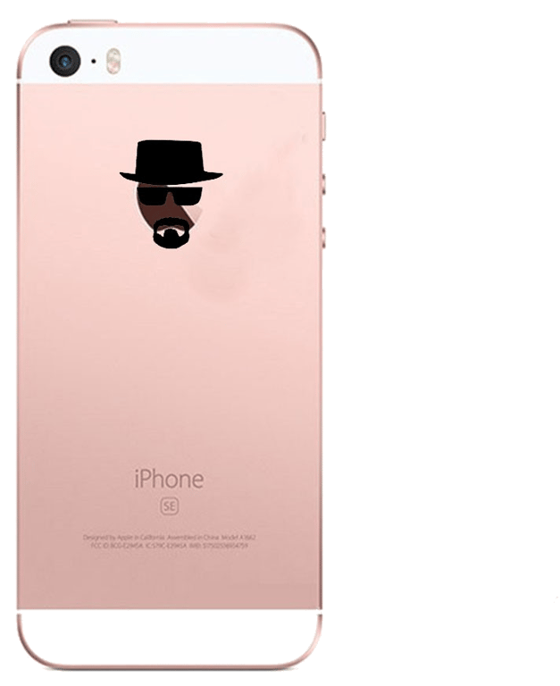 Coque Silicone IPHONE 5/5S/SE Heisenberg Transparente Fun APPLE Tête Breaking Bad Walter White Pomme