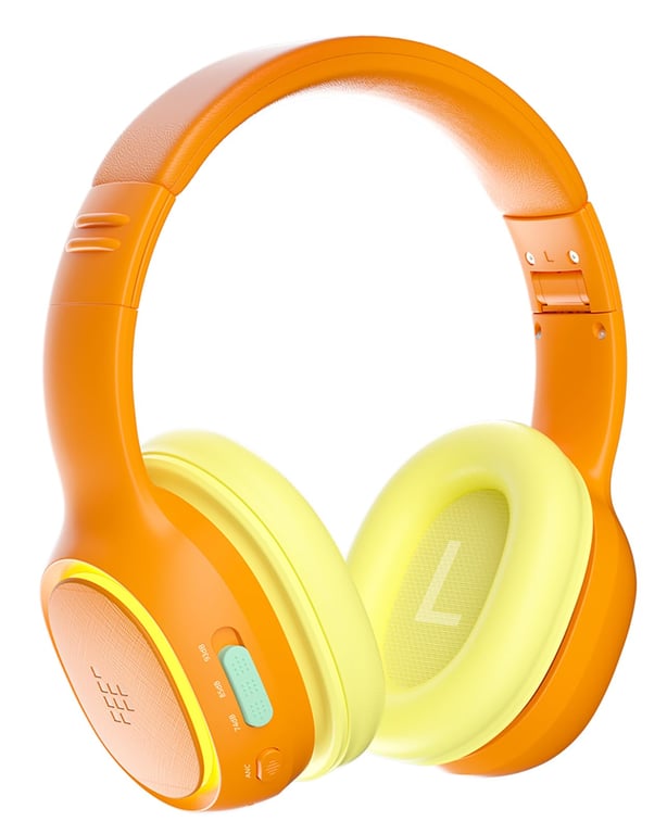 Tronsmart Kh03 Casque Bluetooth Avec Suppression Du Bruit Pour Enfants, Contrôle Du Volume Sûr, Casque Sans Fil Avec Lumière Et Microphone, 70 Heures D'Autonomie, Câble Audio Intégré, Pour L'École - Bon État