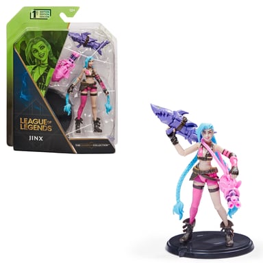 Spin Master League of Legends - FIGURINE 10 CM JINX - Figurine Articulée Jinx 10 cm A Collectionner - Avec Détails Qualité Et 2 Accessoires - Collection Champion - 6062258 - Jouet Enfant 12 ans et + - vue 1