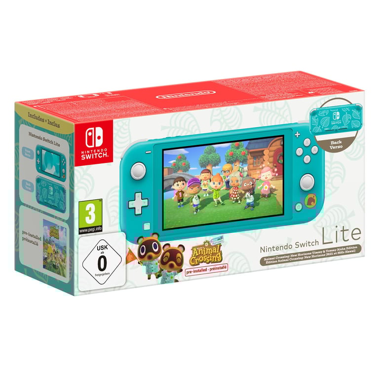 Pack console Nintendo Switch Lite Edition Animal Crossing Méli Mélo Hawai + d'abonnement Nintendo Switch Online