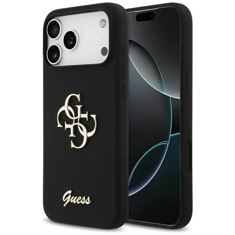 Guess Coque Silicone Big 4G Script pour iPhone 17 Pro Max