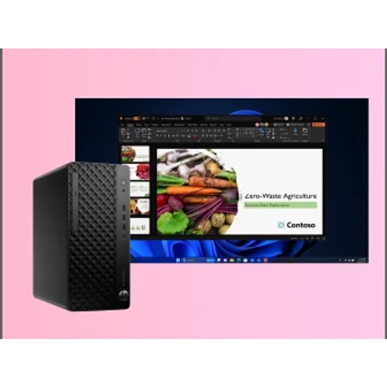 HP ProDesk 4 G1i AI Tour Core Ultra 7 265 / jusqu'à 5.3 GHz RAM SSD NVMe Intel Graphics Gigabit Ethernet Bluetooth 5.3 IEEE 802.11ax Wi Fi 6 Win 11 Pro moniteur : aucun clavier : Franç Neuf - vue 3