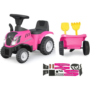 Trattore a Spinta New Holland T7 Rosa per Bambini