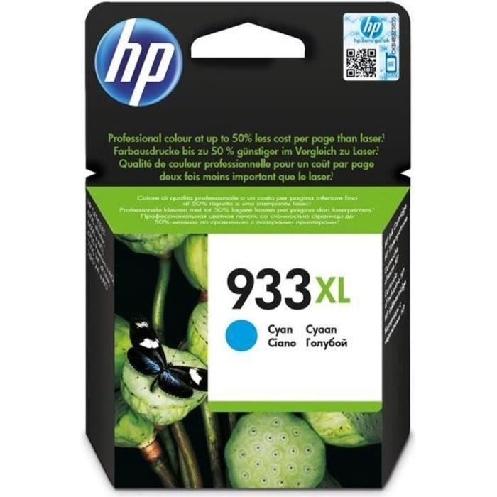 HP Officejet 933XL Cyan CN054AE - vue 3