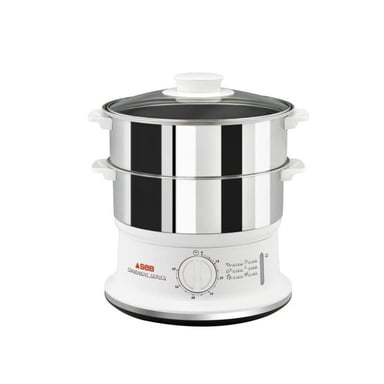 Cuocitore a Vapore SEB VC1451 - Pratico 980W 6L Acciaio Inox Compatto Timer 60 Min Arresto Automatico Design Moderno