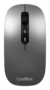 CoolBox RATON W02 IA GRIS INALAMBRICO RECARGABLE 500MAH RF+BT 1600DPI COPILOT SILENTCLICK