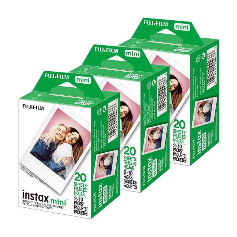 FUJIFILM Instax Mini Film 3 Pack de 20 60 Photos Neuf