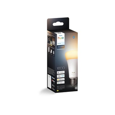 Ampoule connectée Philips Hue White ambiance A67 E27 1600 lm (11,8W, Bluetooth/Zigbee, dimmable) Blanche