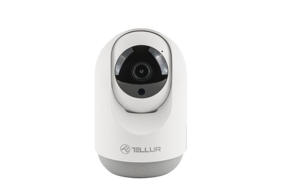 Cámara Tellur Smart WiFi para interiores, 3MP, UltraHD, seguimiento automático, PTZ, blanca