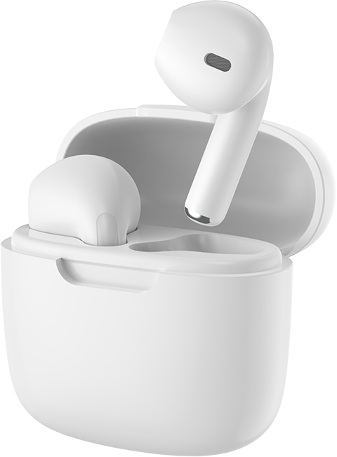 Ecouteurs ColorBuds True Wireless Bouton Google Assistant & Siri Blanc Bigben - Neuf