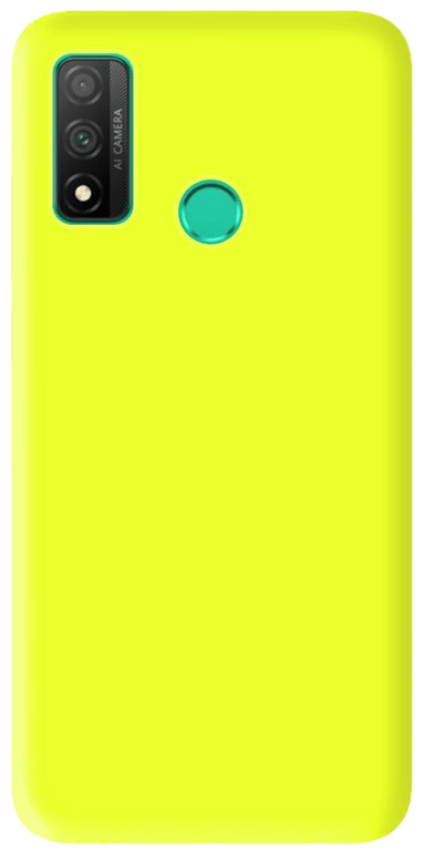 Coque silicone unie compatible Mat Jaune Huawei P Smart 2020