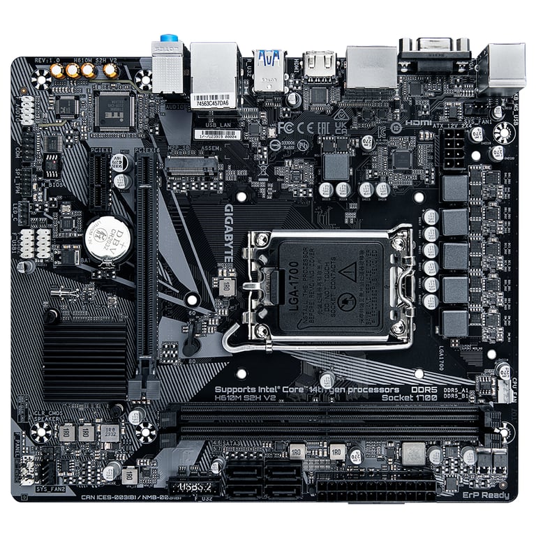 GIGABYTE H610M S2H V2 carte mère Intel H610 Express LGA 1700 micro ATX - Neuf