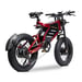 Bicicletta Elettrica X7 | Velocità Massima 55 km/h | Autonomia 90 km | Motore 1000W*2 | Batteria 48V 30Ah | Pnei da 20 PolliciT | Nero&Rosso
