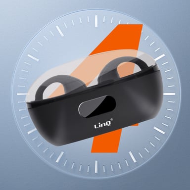 Écouteurs Bluetooth Conduction Aérienne Sans Fil Design Clip On Micro Noir