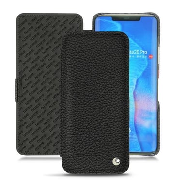 Funda de piel Huawei Mate 20 Pro - Solapa horizontal - Negro - Piel granulada