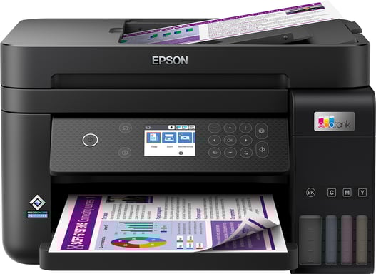 Impresora Multifunción 3 en 1 - EPSON - Ecotank ET-3850 - Inyección de tinta - A4 - Color - Wi-Fi - C11CJ61402