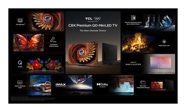 TCL 65C89K TV 165,1 cm (65'') 4K Ultra HD Smart TV Wifi Noir 4500 cd/m²