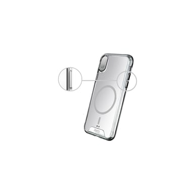 JAYM - Guscio ultra rigido Premium per Apple iPhone 13 Mini - Compatibile con Magsafe - Certificato per cadute da 3 metri - Garanzia a vita - Trasparente - 5 set di pulsanti colorati inclusi