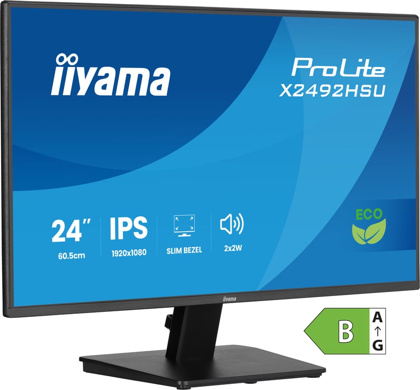 iiyama ProLite X2492HSU-B1 écran plat de PC 60,5 cm (23.8 ) 1920 x 1080 pixels Full HD LED Noir - Neuf