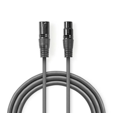 Nedis COTH15010GY05 câble audio XLR (3-pin) Gris - Neuf