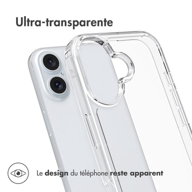 Accezz Coque Xtreme Impact pour Apple iPhone 16 - Transparent