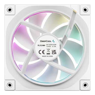 DeepCool FL12 WH-3 in 1 Carcasa del ordenador Ventilador 12 cm Blanco 3 pieza(s)