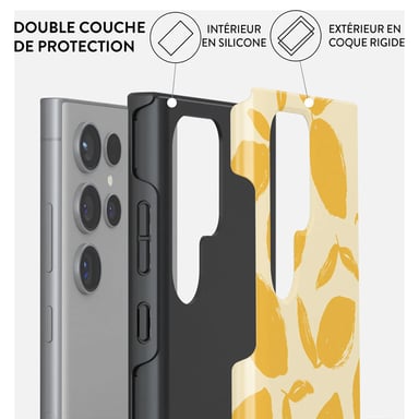 Burga Funda para Galaxy S24 Ultra Tough A prueba de golpes Modelo Lemon Tart Amarillo
