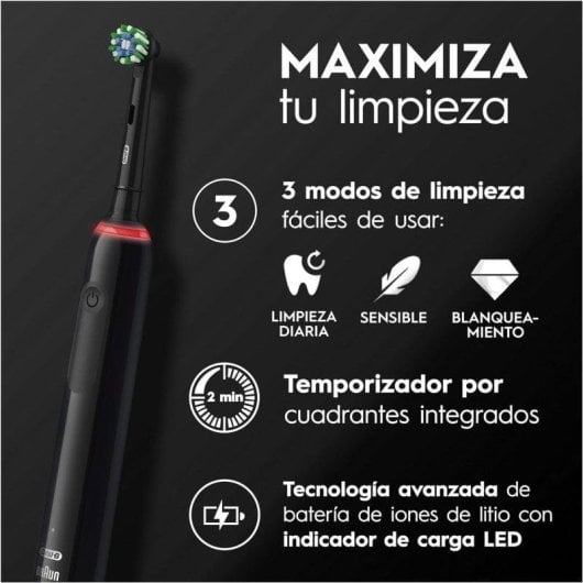 Oral-B Pro 3 Pro3 3000 Adulte Brosse à dents rotative oscillante Noir - Neuf