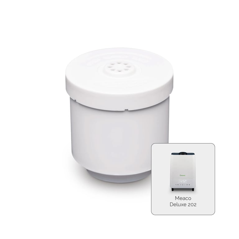 Filtre à eau de carbonate de calcium Meaco Deluxe 202 – Remplacement pour humidificateur et purificateur d'air élimine le calcaire réutilisable pack de 3 unités Neuf