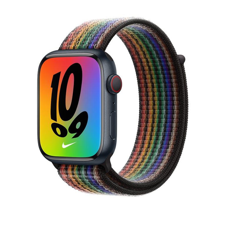 Boucle Nike Sport Pride Edition pour Apple Watch 45 mm - Multicolore - Apple