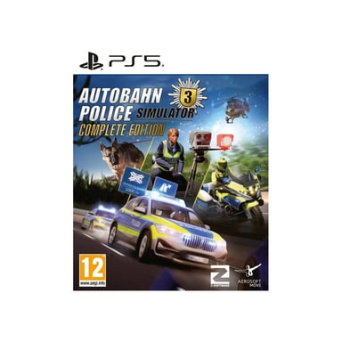 Autobahn Police Simulator 3 Complete Edition PS5 Aerosoft Off-Road Speed Trap Police Motorcycle Noir