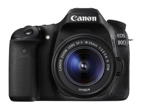 Canon EOS 80D + EF-S 18-55mm f/3.5-5.6 IS STM Juego de cámara SLR 24,2 MP CMOS 6000 x 4000 Pixeles Negro