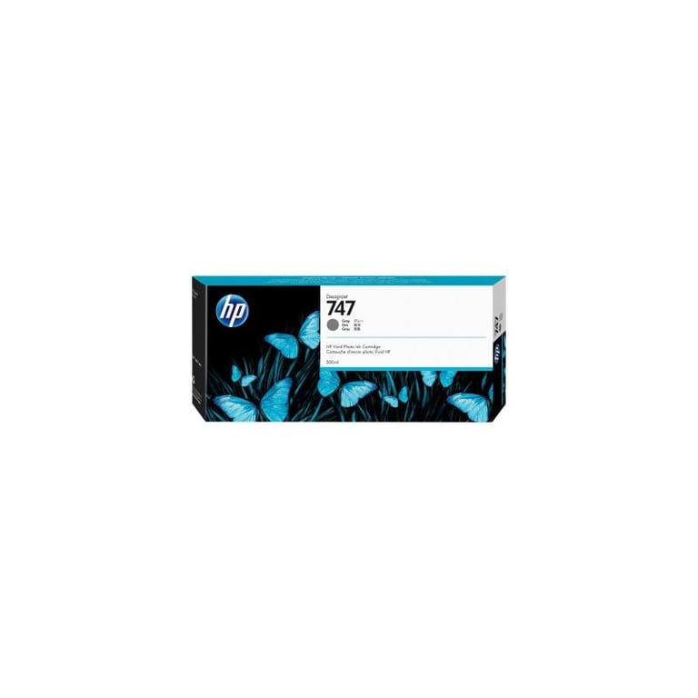 Cartouche d'encre HP 747 Gray P2V86A 300 ml pour imprimantes HP DesignJet Z9 Gris - Neuf