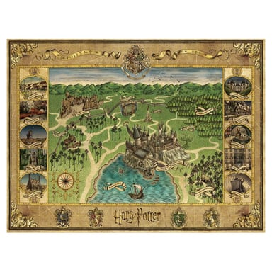 Puzzle mapa Hogwarts 1500 piezas - Harry Potter