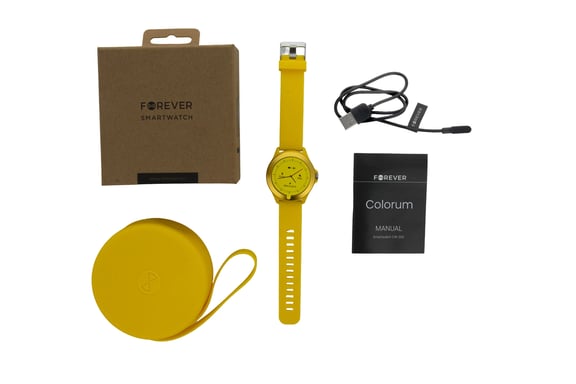 Forever Colorum, montre connecté bluetooth 5.0 IP68, Jaune